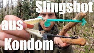 Slingshot aus 2 Kondomen bauen inkl. Schusstest!