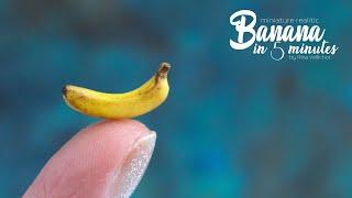 OMG! The most easy way to make miniature realistic banana  Polymer lcay tutorial