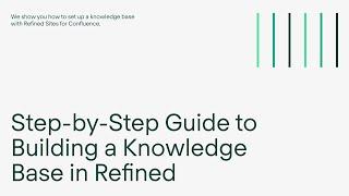 Step-by-Step Guide to Building a Knowledge Base in Refined