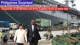 Philippines surprised by the arrival of thousands of US Marines and weapons supplies in Subic Bay