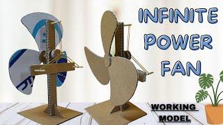 Easily Make a Lifetime Free Energy FAN at Home From Cardboard and Rubber Bands #diy #GokusCraftKada