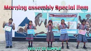 Social media Morning assembly Special item by the primary students of Kendriya Vidyalaya #kvstudents