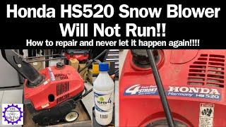 Honda HS520 Snow Blower Will Not Run. How to Replace Carburetor.