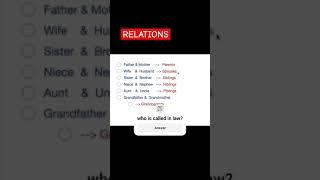 Relations #shorts