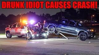 DRUNK IDIOT CAUSES MAJOR CRASH LEAVING CAR MEET AND RUNS! (GUNS DRAWN!)