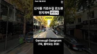 역대급 천지개벽 신사동 가로수길 로드뷰 변천사 | 애플스토어 2008 2024 #nowandthen