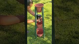 How to make a vertical planter with a solar light#planthack#gardenstyle#short#potplanter#diyproject