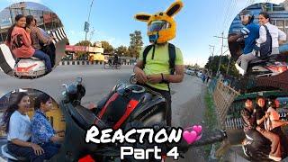 Cute Girl Reaction on Kawasaki Z900 | Bunny Helmet Cover | Market Reaction 5 #z900 #kawasaki #cute