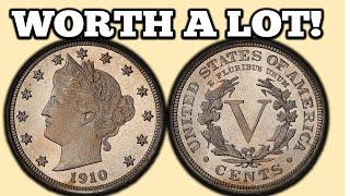 V NICKELS WORTH A LOT OF MONEY! 1910 Liberty Head Nickel Values