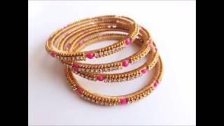 Turn Your Old Bangles Into latest Slik Thread Bangles/Slik Thread stone Bangles||Trendy Thin bangles