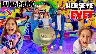 HERŞEYE EVET LUNAPARK ‼️ BABAM BAYILDI !! KUZEY ELİF !! 24 SAAT LUNAPARK VLOG !!