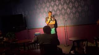 roasting my friend Derek Strong the last night of his open mic