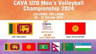 Sri Lanka - Kyrgyzstan.  Match NO.8.  CAVA Men's U20 Volleyball Championship 2024 . Colombo.