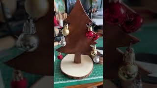 DIY Weihnachten Leder Holz