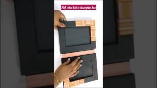 Double photo frame making with cardboard / Handmade photo frame DIY / picture frame / #shorts
