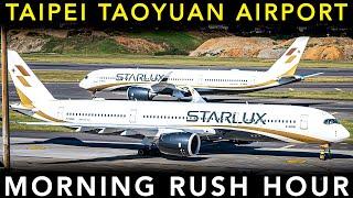 TAIPEI TAOYUAN AIRPORT - Plane Spotting | LANDING & TAKEOFF - Morning RUSH HOUR