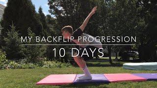 MY BACKFLIP PROGRESSION (10 DAYS)