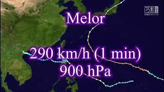 Track animation of typhoon Parma and Melor 2009