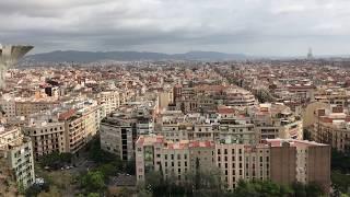 View from the top of the Nativity Tower at Sagrada Familia, Barcelona