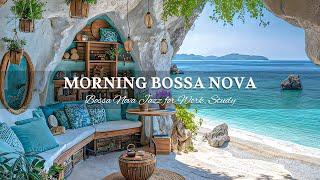 Happy Morning Bossa Nova ~ Jazz Music & Calming Ocean Waves at Seaside Ambience for Energy The Day