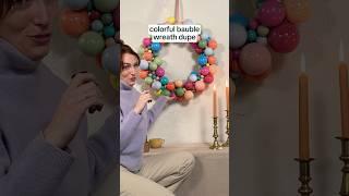 DIY colorful bauble wreath | this took way longer than expected #diy #christmasdecor