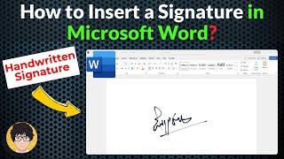 How to Insert a Signature in Word