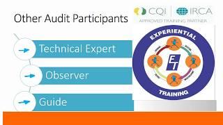 ISO 9001 2015 Lead Auditor Key Audit Participants -  CQI IRCA QMS