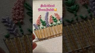 Hand Embroidery designs - EASY FLOWER Embroidery Design #shorts #embroidery #satinstitch