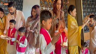 Riteish Deshmukh ,Genelia DSouza Performed Ganesh Aarti With His Family | Ganesh Utsav 2021