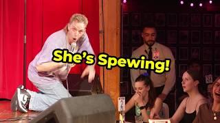 Drunk Girl Spews During Comedy Show - Frenchy Vs The Crowd