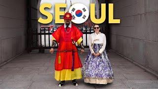 FIRST day in Seoul, South Korea - Food Market & Hanbok at Gyeongbokgung Palace 한국어 자막