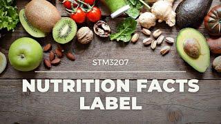 STM3207: NUTRITION FACTS LABEL