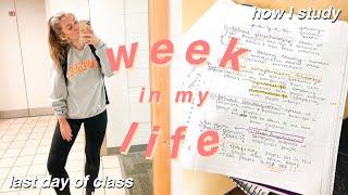 college week in my life || how I study, exams, last day of class - university of tennessee