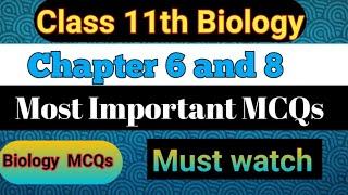 cat preparation 11th biology chapter 6 to 8 mcq