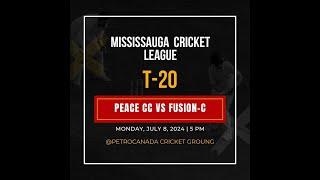 Mississauga cricket league peace vs fusion-c  Peace  batting(first inning)