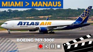 Decolou como um foguete!! Boeing 767-300F da Atlas Air no Aeroporto de Manaus