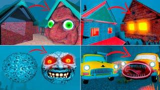 EVERYTHING TURNED INTO MONSTERS | HOUSE HEAD, NIGHTMARE GRANNY HOUSE, CAR EATER, SCARY MOON, TOILET