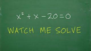 Watch me solve a QUADRATIC EQUATION step-by-step…