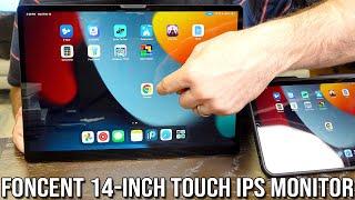 Foncent 14-Inch IPS 2K UHD HDMI Touch Monitor for iPad