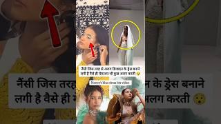 Nancy Tyagi blue dress bts video doing different makeup and hair looks stunning