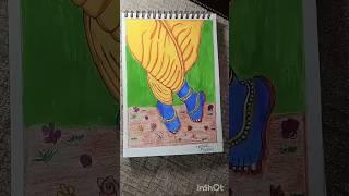 Krishna ji feet drawing  #short #viralvideo