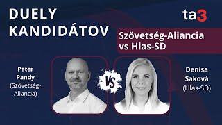 Duely kandidátov: Péter Pandy (Szövetség-Aliancia) vs Denisa Saková (Hlas-SD)