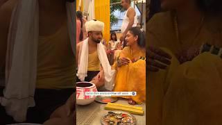 #tilak ceremony marathi #engegmentlook #marathiwedding #marriagelook #aagrikolicouplereels#bridelook