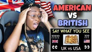 AMERICAN REACTS TO AMERICAN VS BRITISH ENGLISH (40 DIFFERENCES)| Favour