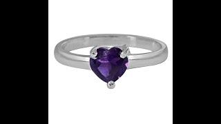 Unlock the Mystical Power of Amethyst Sterling Silver Rings! | The Spiritual Jewelry (GSR53 SDJ)