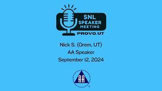 Nick S (Orem, UT) speaking in Provo, UT 9-12-24