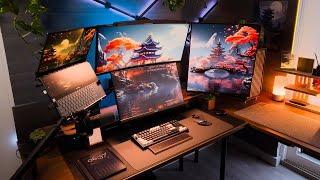 Modern Hybrid Desk Setup 2024: Workspace for Analyst and Content Creator