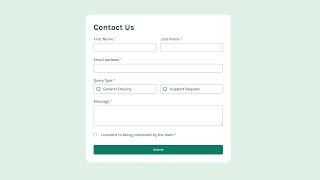 Contact Form | Frontend Mentor Challenge (HTML, CSS, & JavaScript)