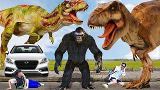 New Hollywood Movie (2023) Dinosaur Attack | KONG 2 Vs T-rex | Jurassic Park 4 | Dinosaur @Ms.Sandy