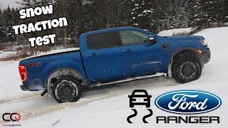 Ford Ranger 4x4 snow traction test : 2WD, 4WD, Diff Lock and Terrain Management system!